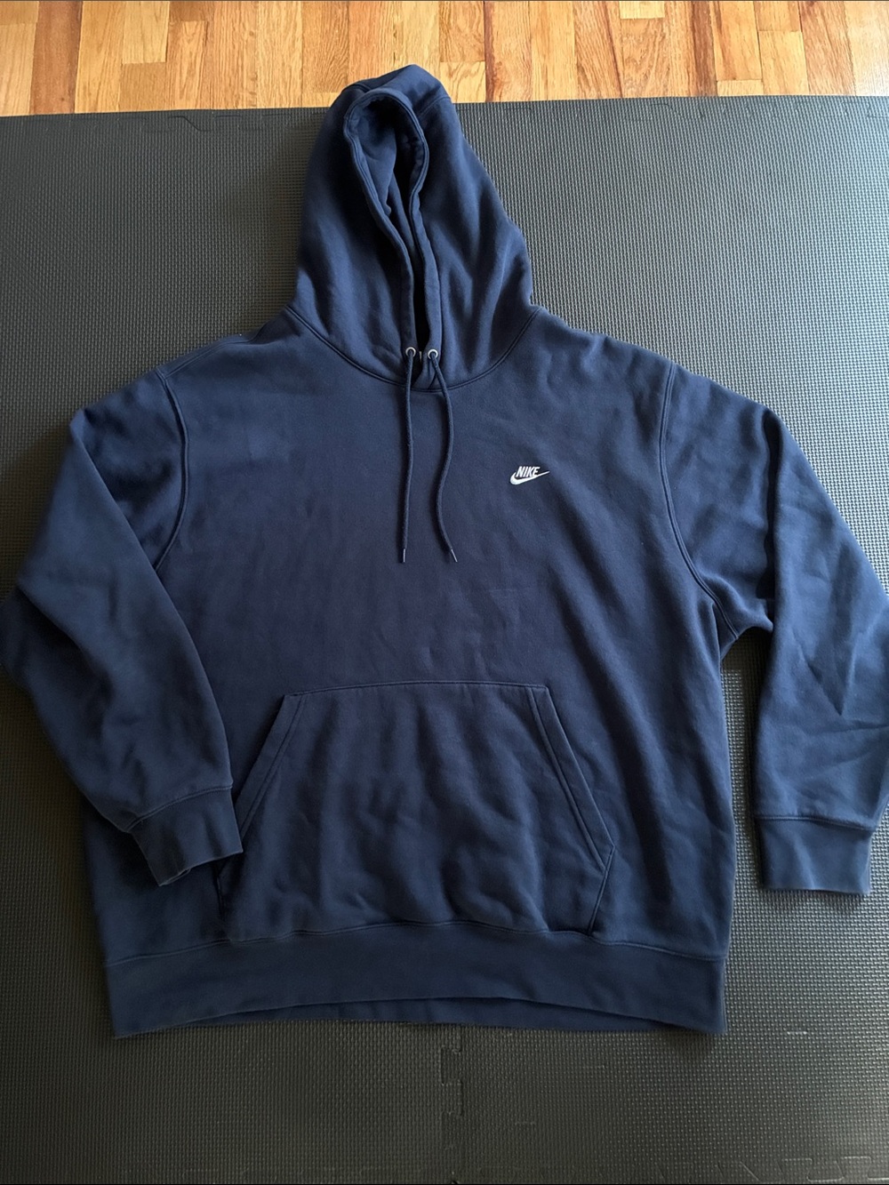 Nike Navy Pullover Hoodie with Small White Swoosh 3XL